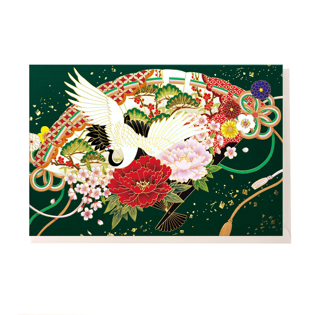 Japanese Style Christmas Greeting Card Crane Chikyu Greeting Japan Imports Now High