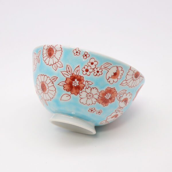 Kutani Ware Rice Bowl - Flower Shower