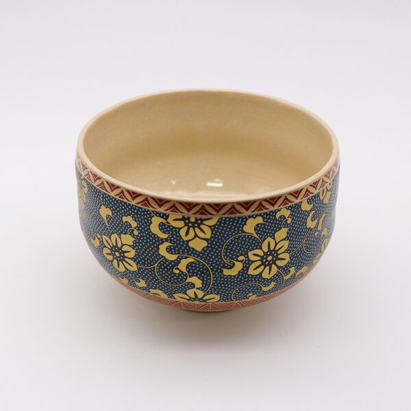 Kutani Matcha Bowl 10 oz - Blue Dots